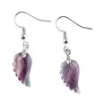 thumbnail image 1 of 1 Pair Pearl Earring Ear Stud Sweet Gift Exquisite Attractive Beautiful Long-lasting Rustproof Carved Crystal Angel Wing Type 3, 1 of 6