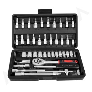 46 In 1 Pcs Tool Kit & Screwdriver And Socket Set | Hand Tool Kit Wrench Set, Multi Purpose Combination Case, Precision Socket Screwdriver Car Tool Kit Set | Furniture, Bicycles Repair