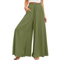 thumbnail image 1 of Women Oversized Pants Solid Color Ladies Casual Pants Boho Style Vacation Outfit, 1 of 6
