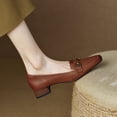 thumbnail image 4 of Babysbule Chaussures Décontractées pour Femmes Style Petit Parfum Bout Rond Perle Style Rétro Français Chaussures Mary Plates à Bouche Peu Profonde Chaussures en Cuir Verni Doux, 4 of 8