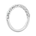 thumbnail image 4 of Bague Demi-Éternité Magnifique en Or Blanc Massif 14K de 0,25 Carat, Forme Ronde, Véritable Diamond pour Mariage, Taille 7, 4 of 7