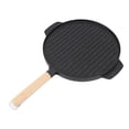 thumbnail image 2 of Poêle à Griller Barbecue, Design Double Face, Antiadhésive, Répartition Uniforme de la Chaleur, Gril Portable Extérieur en Bois Composite, 2 of 7