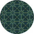 thumbnail image 1 of Ahgly Company Machine Washable Indoor Square Transitional Deep Teal Green Area Rugs, 3' Square, 1 of 7