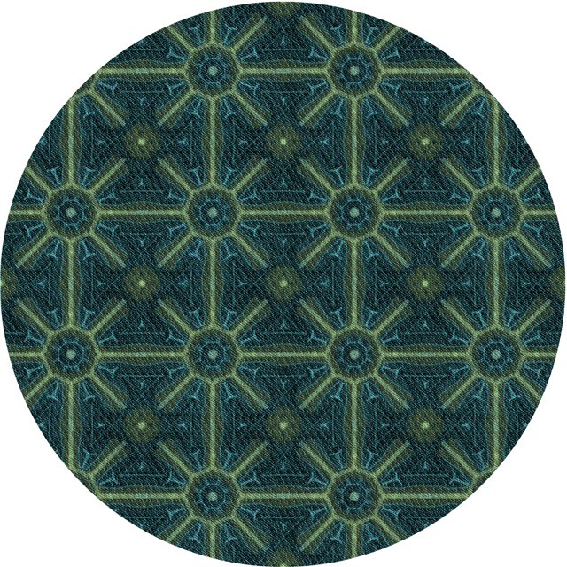 Ahgly Company Machine Washable Indoor Square Transitional Deep Teal Green Area Rugs, 3' Square