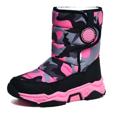 FhsagQ Bottes Enfants Bottes de Randonnée pour Enfants Taille 2 Mode Automne Enfants Filles Chaussures de Sport Plates Semelle Épaisse Non Faciles à Enfiler Tige en Pu Confortables Bottes de Neige Enfants Bottes de Randonnée pour Enfants Taille 2 35
