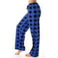 thumbnail image 2 of Dealovy Pajama Pants for Women High Waisted Plaid Pjs Bottoms Drawstring Color Block Comfy Lounge Trousers, 2 of 5