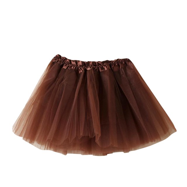2025 Robes pour Filles Robe Photo Douce et Duveteuse Jupe Tutu Fête Chandail Arc-en-Ciel Carnaval Robe Tutu en Maille Solide. une Jupe Tutu Duveteuse Brune Faite de tulle Doux avec une Taille Élastique, Convient aux Filles de 5 à 10 Ans. Parfaite pour les Fêtes d'Anniversaire, les Tenues de Photographie, les Tenues Décontractées Ou comme Jupe de Danse de Princesse.