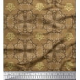 thumbnail image 1 of Soimoi Poly Georgette Fabric Filigree Damask Fabric Prints By Yard 42 Inch Wide, 1 of 3