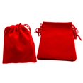 thumbnail image 1 of 50 Pcs Petites Pochettes en Velours avec Cordon, Cadeaux - Rouge, 1 of 8