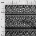 thumbnail image 1 of oneOone Polyester Lycra Fabric Stripe|Leaves & Floral Block Printed Fabric 1 Yard 56 Inch Wide, 1 of 4