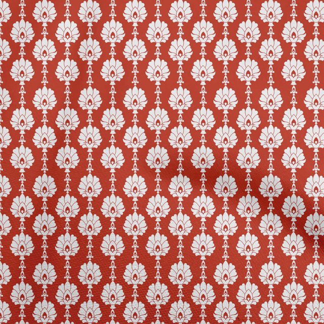 oneOone Velvet Red Fabric Asian Block Craft Projects Decor Fabric Printed By The Yard 58 Inch Wide