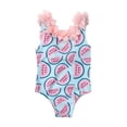 thumbnail image 1 of SUNSIOM Baby Girl Swimwear One-piece Floral Ruffle Neck Printed Swimsuit, 1 of 5