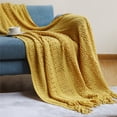 thumbnail image 4 of Matoen12 Throw Blanket Textured Solid Soft Sofa Couch Decorative Knitted Blanket, 50x59.8 Inch, 4 of 5