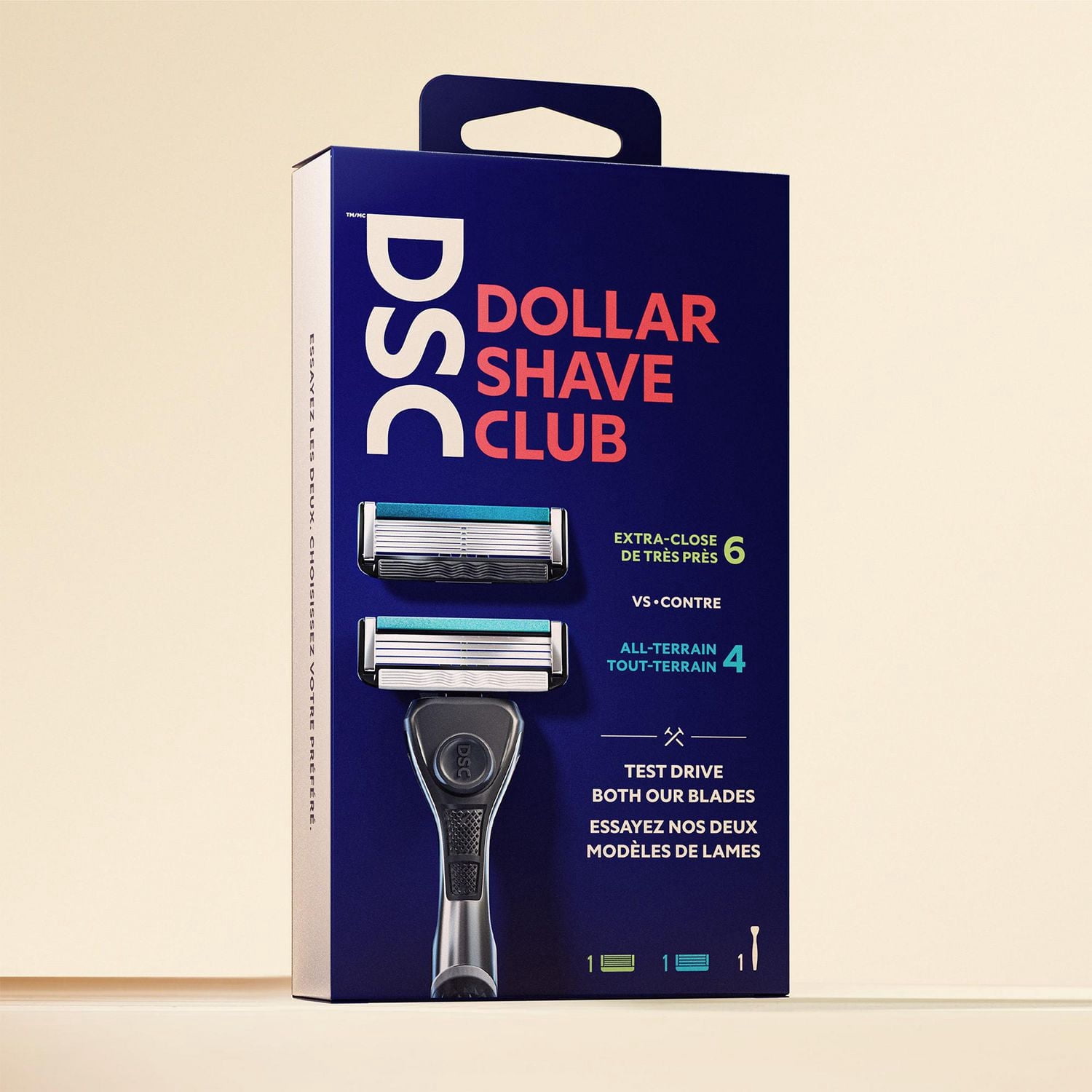 Ensemble de cartouches rasoir à 1x6 lames vs 1x4 lames Dollar Shave Club