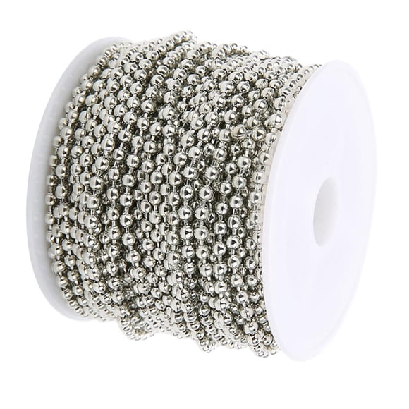 Chaînes à Billes en Acier Inoxydable de 10 Yards, Chaînes pour Bijoux Perlés, Collier, Pendentif, Chaîne à Tirer pour badge - 2