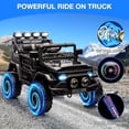 thumbnail image 3 of 12V Kids Ride on Truck, Ride on Jeep Car with Remote Control, Electric Vehicle for Kids,Spring Suspension,Bluetooth Speaker,Multi Music Modes,3 Speeds,LED Lights, 3 of 8