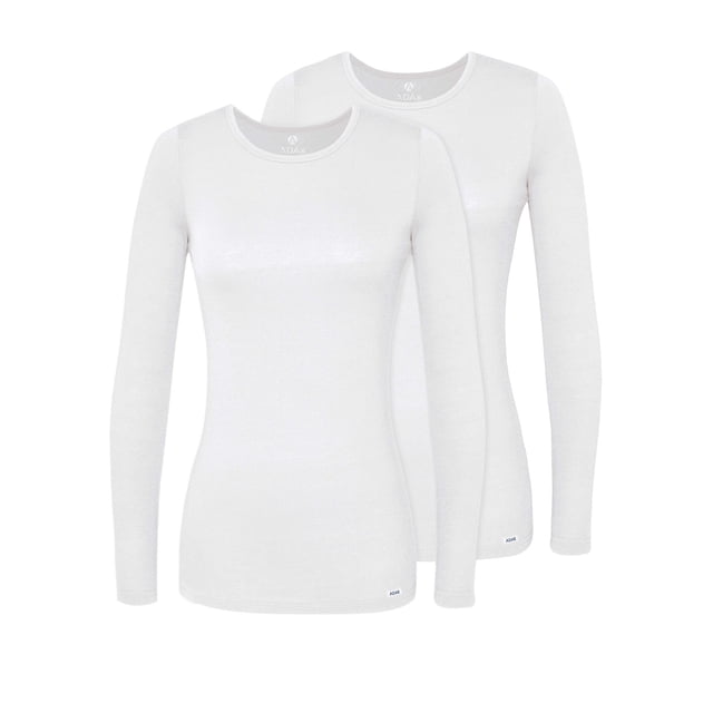 Adar sous-Couches pour Femmes, Lot de 2 - T-Shirt de sous-Couche à Manches Longues Confortable