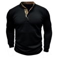 thumbnail image 4 of RKSTN Mens Sweatshirt knit Beefy Muscle Basic Solid Pure Color Shirts Long Sleeve V Neck Blouse Tops with Buttons, 4 of 7