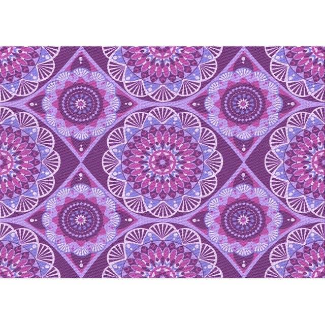 Ahgly Company Machine Washable Indoor Rectangle Transitional Dark Orchid Purple Area Rugs, 6' x 9'