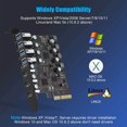 thumbnail image 4 of PCIe to USB 3.2 Gen 2 Card with 20 Gbps Bandwidth 7 USB Ports (4 USB Type-A and 3 Type-C Ports), PCI Express (PCIe) Expansion Card for Desktop PC, 4 of 8