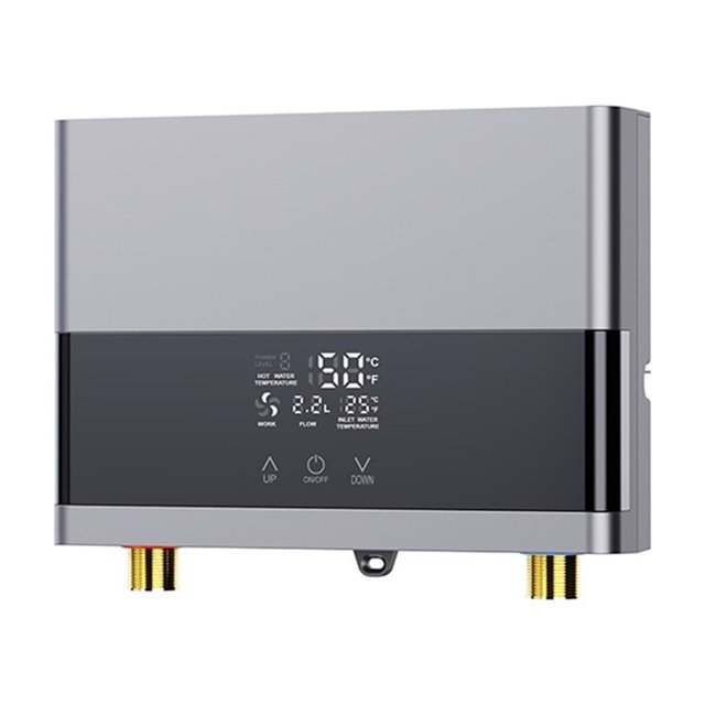 Instant Water Heater Bathroom Kitchen Wall Mounted Electric Water Heater LCD Temperature Display With Remote Control