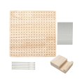 thumbnail image 3 of veasfak Crochet Board with 20 Pin Wood Professional Easy to Use Embroidery Blocking Mats, 3 of 9