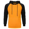 thumbnail image 1 of Men Hoodies Color Block Patchwork Blend Fleece Pullover Kanga Pocket Sweatshirts, 1 of 9