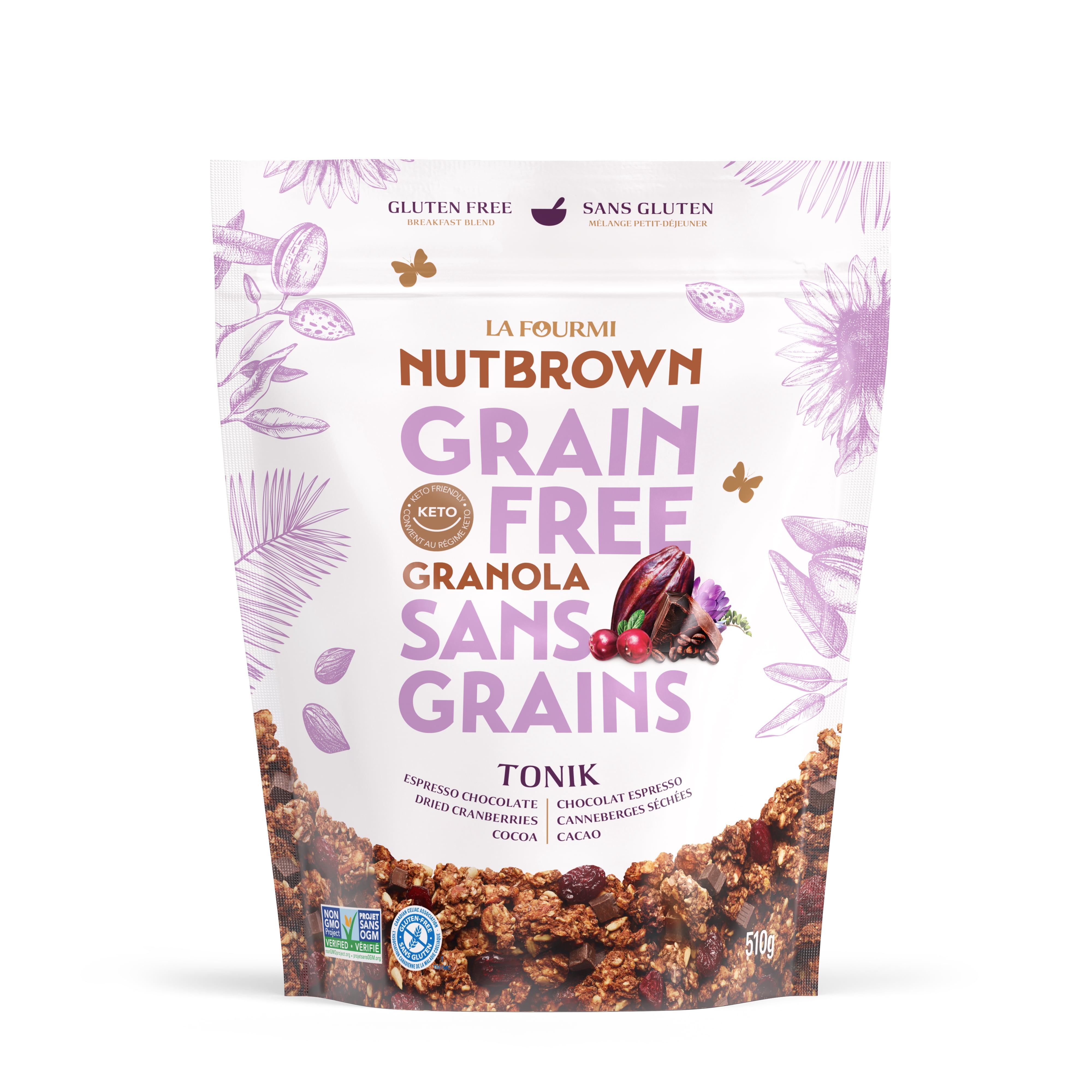 Nutbrown Tonik, gluten free granola (510g)