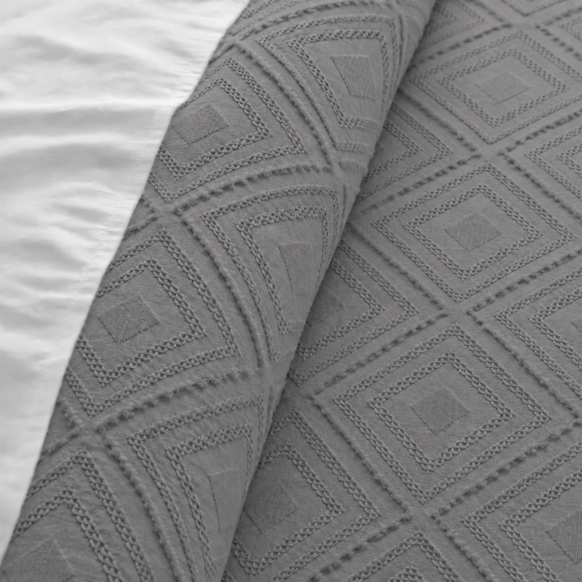 Swift Home Waffle Square Prewashed Duvet Cover Set