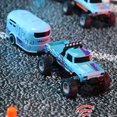thumbnail image 3 of ABS 1/64 Mini Rc Monster Truck With Trailer 4G Remote Control USB Rechargeable Alloy Housing Mini Rc Truck And Trailer 1/64 Remote Control Monster Rc USB Rechargeable Body Lights Monster Car Mini Rc, 3 of 9