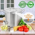 thumbnail image 4 of NutriChef 20 Qt Stainless Steel Stockpot with Lid, Heavy Duty Induction Pot Compatible with Gas, Induction, Ceramic, Glass and Halogen Cooktops, 4 of 8
