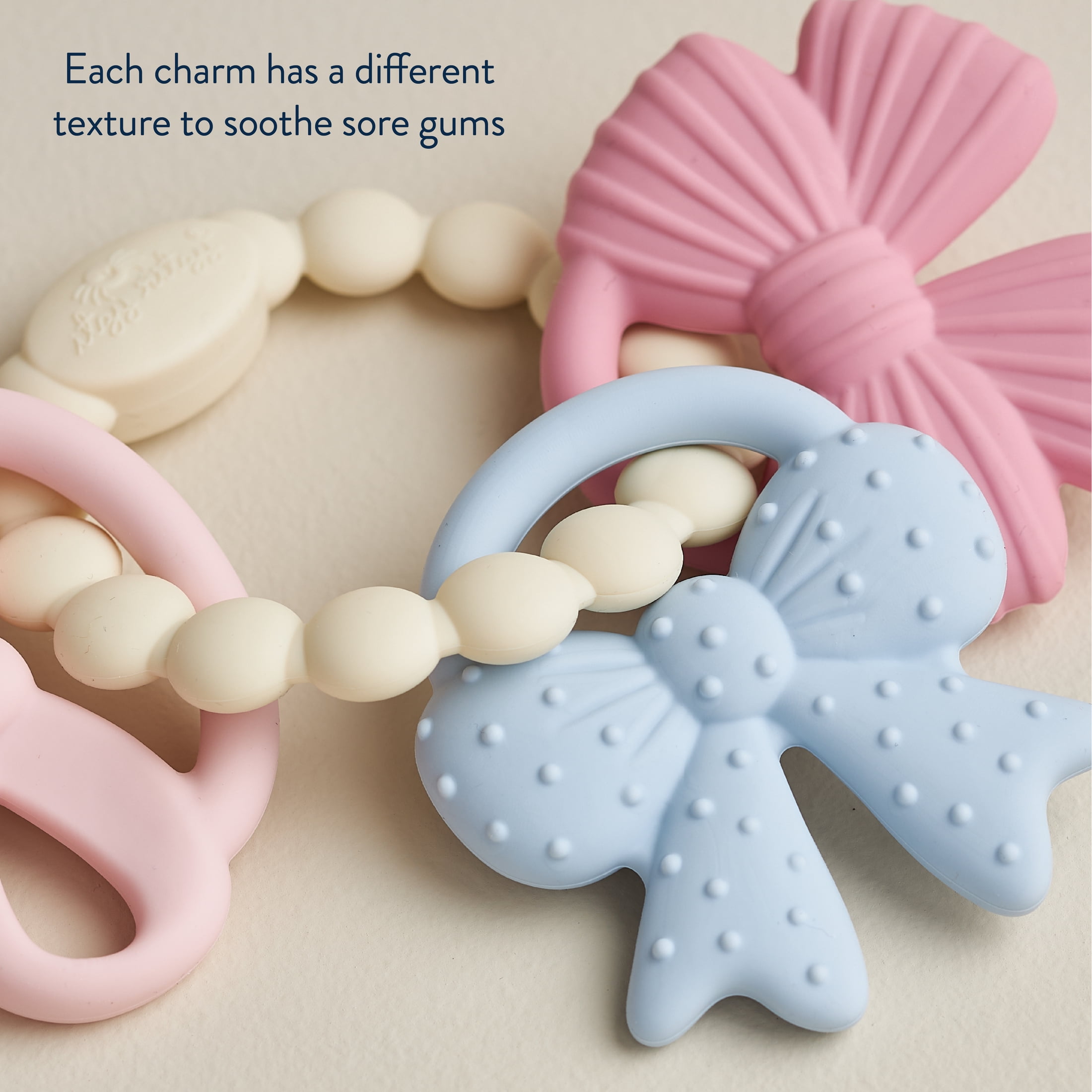 Itzy Ritzy Itzy Trio Bows Baby Teether Toy, Multicolor, 1 Count