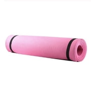 DEBGFS All-Purpose High Density Foam Exercise Yoga Mat Anti-Tear with Carrying Strap,pink,One Size