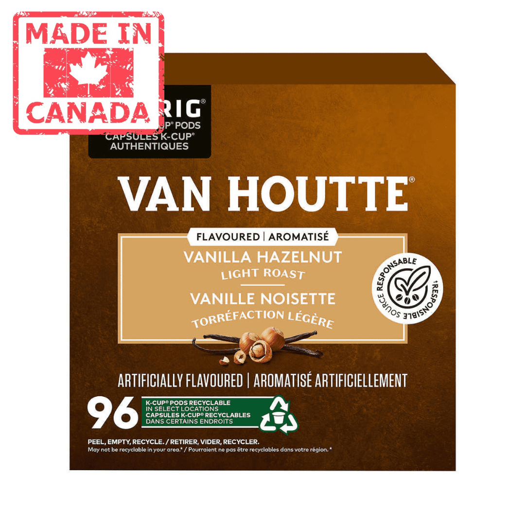 Café Van Houtte Noisette Vanille, torréfaction légère, 96 capsules K-Cup