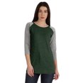 thumbnail image 1 of Inkmeso Womens Color Block Raglan Quarter Sleeve TShirt Baseball Tee Casual Sports Jersey Top, 1 of 8
