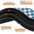 thumbnail image 4 of Super Soft, Absorbent Long Bath Mat: Checkered Non-Slip Bathroom Runner Rug. Microfiber, Easy Clean Floor Mats for Bathtub Showers, 20x32in, 4 of 5