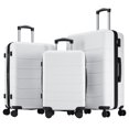 thumbnail image 1 of edx 3-Piece Luggage Sets, Hardside Luggage 20/24/28-Inch with 4 Double Spinner Wheels, Expandable and TSA Lock, Hard Shell Lightweight Roller Suitcase, White, 1 of 10