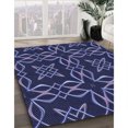 thumbnail image 3 of Ahgly Company Machine Washable Indoor Round Transitional Night Blue Area Rugs, 7' Round, 3 of 7