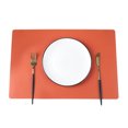 thumbnail image 2 of YAOMOBB Faux Leather Placemats Faux Leather Placemats Heat Resistant Non Slip Stain Proof Reusable Rectangular Table Mats for Home Kitchen, 2 of 6