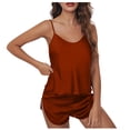 thumbnail image 1 of Fankiway Vêtements d'Intérieur Décontractés pour Femmes Sans Manches à Col Rond Hauts Shorts Couleur Pyjamas de Nuit Ensembles Vêtements d'Entraînement pour Femmes Ensembles de Vêtements pour Femmes, 1 of 5