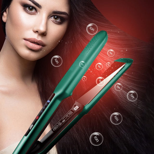 EGNMCR Purpose Hair Iron For Straight And Curly Hair With LCD Display Natural Curls Natural Straight Hair Negative Hair Straightener Without Damaging Hair Curls Hairs Iron