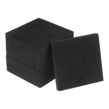 Unique Bargains 8 Paquets de Feuilles de Rembourrage en Mousse 1/2 Po d'Épaisseur x 4 Po de Long Feuille Carrée en Mousse EVA Antidérapante Coussinets Anti-Vibration