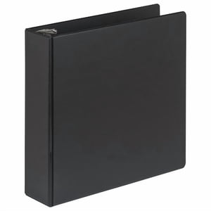Samsill 3 Bouteilles de stockage de documents de pouce, fabriquées en USA, FSC 100% Chipboard recyclé, anneau rond, 3 Binder de bague, noir