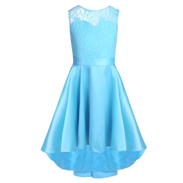AAMILIFE Robe Princesse Sans Manches pour Filles en Dentelle Florale et Tulle pour Mariée, Mariage, Bal, Fête, Tenue de Cérémonie