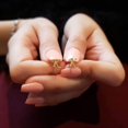 thumbnail image 3 of CHOK Sterling Silver Stud Earrings  14K Gold, 3 of 6