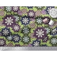 thumbnail image 2 of Soimoi Green Rayon Fabric Artistic Floral Decor Fabric Printed Yard 56 Inch Wide, 2 of 5