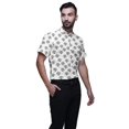 thumbnail image 2 of BESTMAN Slim Fit Shirts For Men Button Down Short Sleeve Printed Shirts For Boys, 2 of 5