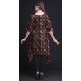 thumbnail image 3 of Bimba Hauts Imprimés Ikat Damassé Noir pour Femmes Kurti Asymétrique Robe d'Été pour Filles XSmall, 3 of 6