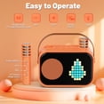 thumbnail image 3 of JYX Karaoke Machine, Home Karaoke System with 15 Animated Dispaly Modes, Mini Portable Speaker with 2 Microphones, Orange, 3 of 10