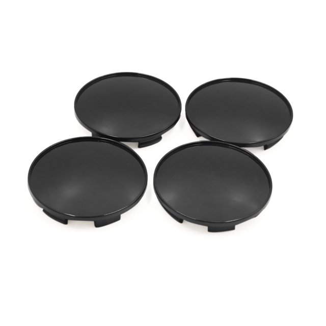 Unique Bargains 4 Pcs Noir 6 Clips 68mm Dia Couvre-Moyeu Central de Pneu pour Auto